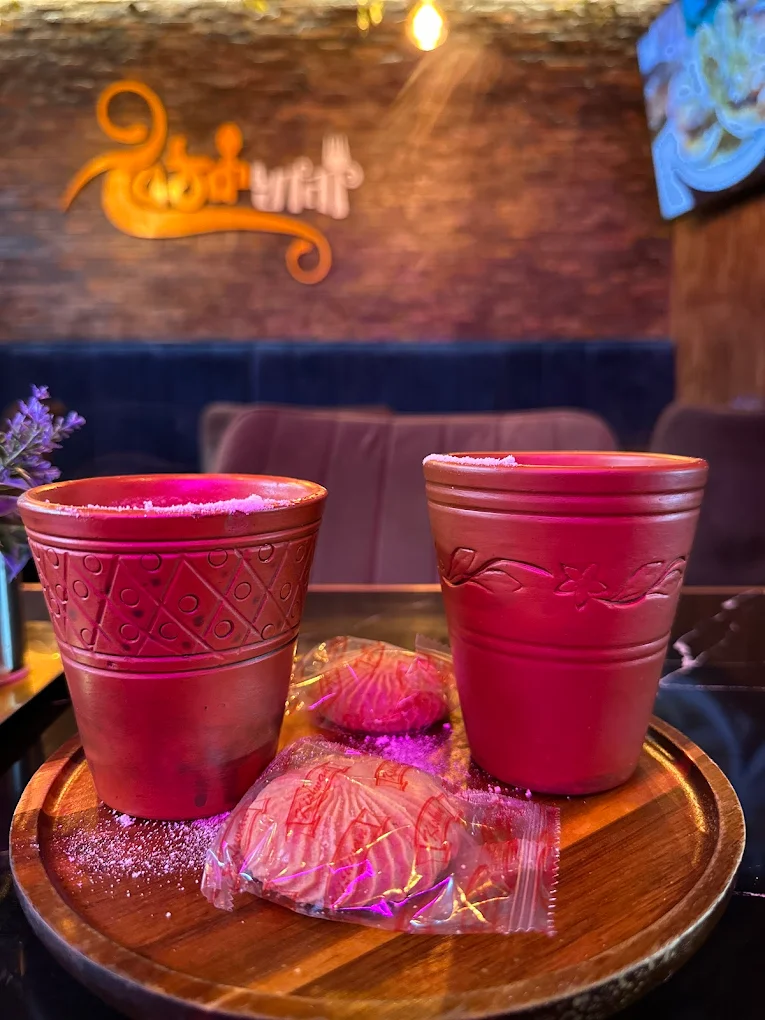 Clay chai cups served at Boithok Khana